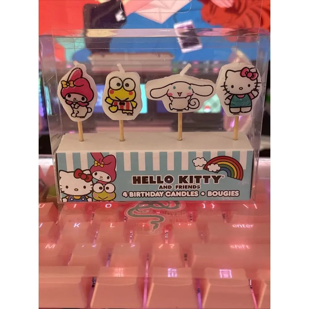 Sanrio Hello Kitty & Friends Birthday Candle 4 Pick Topper My Melody Keroppi